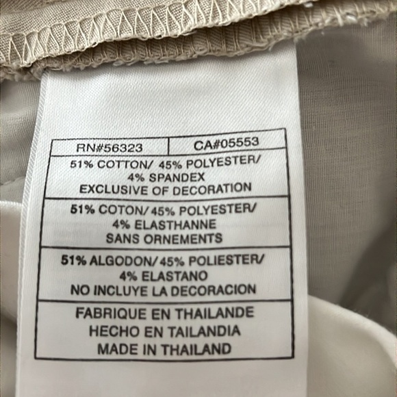 NIKE Golf Dri-Fit khaki ankle cotton blend flat front women’s pants Sz 8 M - Picture 9 of 10